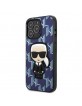 Karl Lagerfeld iPhone 13 Pro Hülle Case Cover Monogram Ikonik Patch Blau