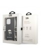 Karl Lagerfeld iPhone 13 Pro Hülle Saffiano Metal Ikonik 3D Kartenslot Schwarz