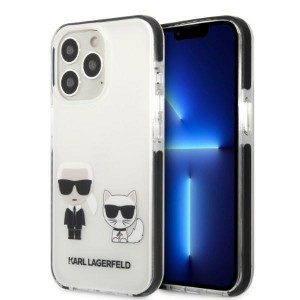 Karl Lagerfeld iPhone 13 Pro Hülle Case Cover Karl & Choupette Weiß