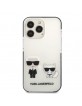 Karl Lagerfeld iPhone 13 Pro Hülle Case Cover Karl & Choupette Weiß