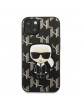 Karl Lagerfeld iPhone 13 Case Cover Monogram Iconic Patch Black