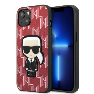 Karl Lagerfeld iPhone 13 Case Cover Monogram Ikonik Patch Red
