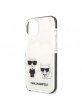 Karl Lagerfeld iPhone 13 Hülle Case Cover Karl & Choupette Weiß