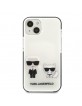 Karl Lagerfeld iPhone 13 mini Hülle Case Cover Karl & Choupette Weiß
