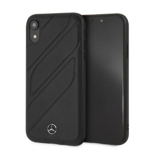 Mercedes iPhone XR Genuine Leather Case Cover Organic Black
