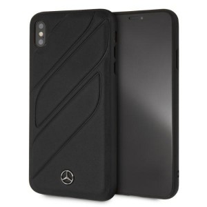 Mercedes iPhone XS Max Genuine Leather Case Cover Organic Black