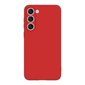 Beline Samsung S23 Hülle Case Cover Silikon Innenfutter Rot