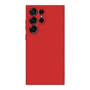 Beline Samsung S23 Ultra Hülle Case Cover Silikon Innenfutter Rot