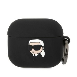 Karl Lagerfeld AirPods 3 Case Cover Silicone Karl Head 3D Black