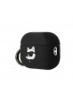 Karl Lagerfeld AirPods Pro 2 Hülle Case Cover Silikon Choupette Head 3D Schwarz