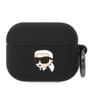 Karl Lagerfeld AirPods Pro Case Cover Silicone Karl Head 3D Black