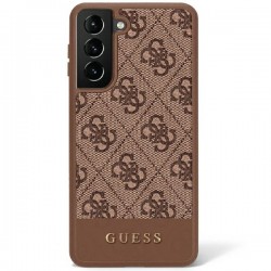 Guess Samsung S23 Ultra Case Cover Stripe 4G Brown
