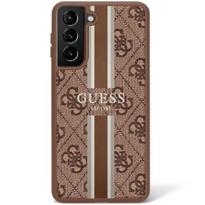 Guess Samsung S23 Ultra Case Cover 4G Stripe Brown