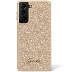 Guess Samsung S23 Plus Hülle Case Cover Glitter Script Gold