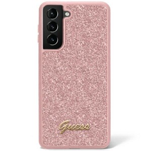 Guess Samsung S23 Plus Hülle Case Cover Glitter Script Rosa Pink