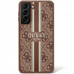 Guess Samsung S23 Plus Hülle Case Cover 4G Stripe Braun