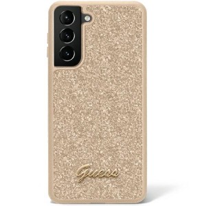 Guess Samsung S23 Hülle Case Cover Glitter Script Gold