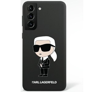 Karl Lagerfeld Samsung S23 Ultra Hülle Case Cover Silikon Ikonik Schwarz