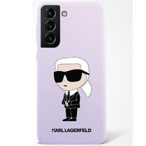 Karl Lagerfeld Samsung S23 Ultra Hülle Case Cover Silikon Ikonik Violett