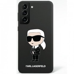 Karl Lagerfeld Samsung S23 Hülle Case Cover Silikon Ikonik Schwarz