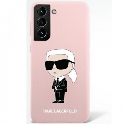 Karl Lagerfeld Samsung S23 Hülle Case Cover Silikon Ikonik Rosa Pink