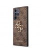 Guess Samsung S23 Ultra Case Cover 4G Big Metal Logo Brown