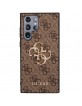 Guess Samsung S23 Ultra Case Cover 4G Big Metal Logo Brown