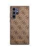 Guess Samsung S23 Ultra Case Cover 4G Metal Logo Brown
