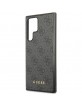 Guess Samsung S23 Ultra Case Cover 4G Metal Logo Grey