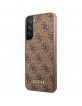 Guess Samsung S23 Plus Case Cover 4G Metal Logo Brown