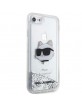 Karl Lagerfeld iPhone SE 2022 2020 8 7 Case Glitter Choupette Silver