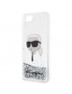 Karl Lagerfeld iPhone SE 2022 2020 8 7 Hülle Case Glitter Karl Silber