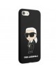 Karl Lagerfeld iPhone SE 2022 2020 8 7 Hülle Case Silikon Ikonik Schwarz