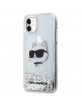 Karl Lagerfeld iPhone 11 Case Cover Glitter Choupette Silver