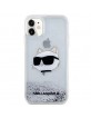 Karl Lagerfeld iPhone 11 Hülle Case Cover Glitter Choupette Silber