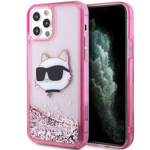 Karl Lagerfeld iPhone 12 / 12 Pro Case Cover Glitter Choupette Pink
