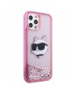 Karl Lagerfeld iPhone 12 / 12 Pro Hülle Case Cover Glitter Choupette Rosa