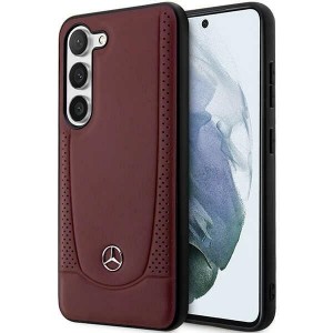 Mercedes Samsung S23 Hülle Case Echtleder Urban Bengale Rot