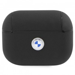 BMW AirPods Pro 2 Case Cover Real Leather Signature Black