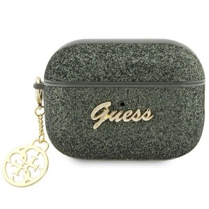 Guess AirPods Pro 2 Case Glitter Flake 4G Charm Green