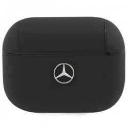 Mercedes AirPods Pro 2 Genuine Leather Case Electronic Line Black