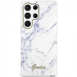 GUESS Samsung S23 Ultra Case Cover Marble Collection White
