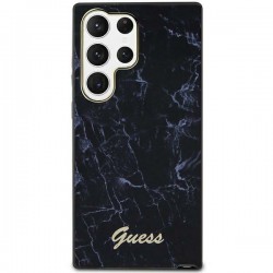 GUESS Samsung S23 Ultra Case Cover Marble Collection Black