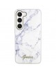 GUESS Samsung S23 Case Cover Marble Collection White