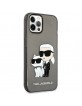 Karl Lagerfeld iPhone 12 /12 Pro Hülle Case Karl Choupette Gliter Schwarz