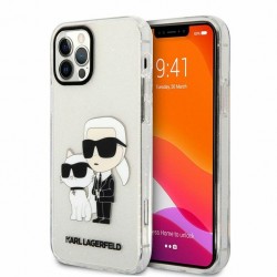 Karl Lagerfeld iPhone 12 /12 Pro Hülle Case Karl Choupette Gliter Transparent
