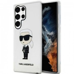Karl Lagerfeld Samsung S23 Ultra Hülle Case Ikonik Karl Transparent