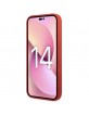 Tumi iPhone 14 Plus Hülle Case Cover Silikon Metall Logo Rot