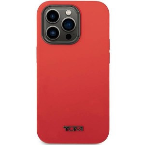 Tumi iPhone 14 Pro Case Cover Silicone Metal Logo Red