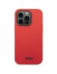 Tumi iPhone 14 Pro Max Hülle Case Cover Silikon Metall Logo Rot